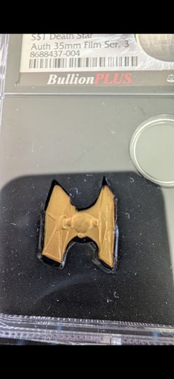 1/4 Oz Gold Star Wars Tie Fighter 1/10 Death Star