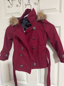 Dollhouse Red Double-Breasted Wool Coat kids coat