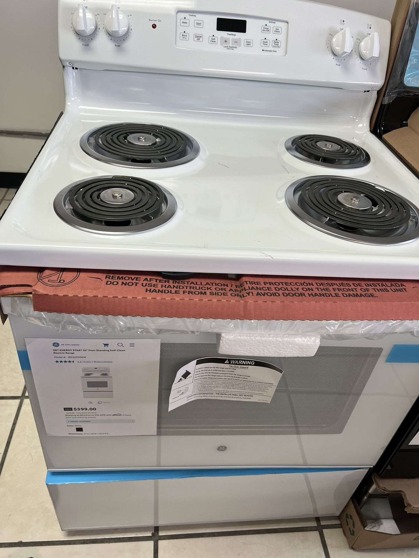 GE electric range
