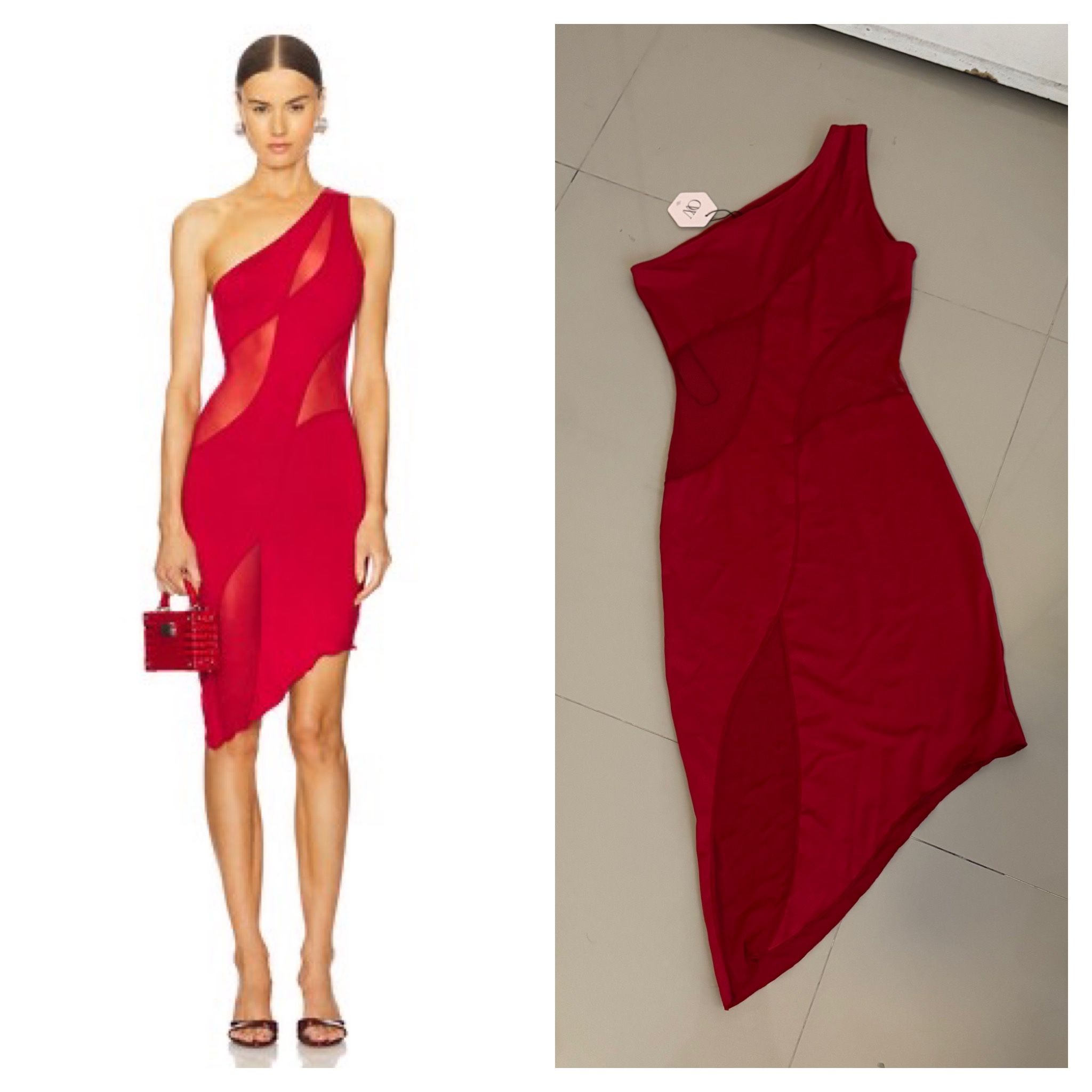 NWT‼️ $135 REVOLVE Curve Mini Dress in Cherry Red OW Collection Size XS