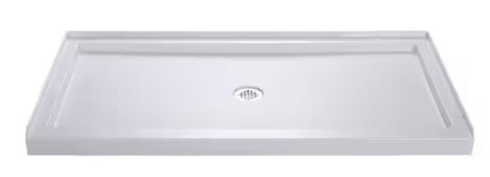 DreamLine SlimLine Shower Base 60” x 36” – White, Center Drain