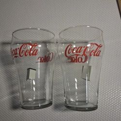 vintage 1990s Coca-Cola glass tumbler Set Of 2