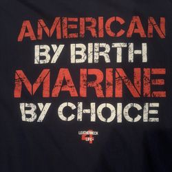 Men’s Large Marines Semper Fidelis Double Sided Tee Shirt