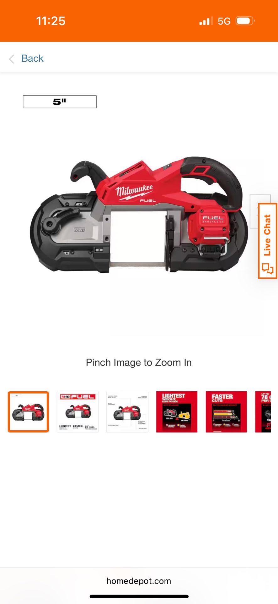 5” Band Saw Fuel Milwaukee 