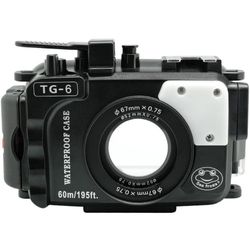 SeaFrogs Underwater Housing for Olympus Tough TG-6 [60m/195ft] Professional Scuba Case Waterproof Diving Case for Olympus tg6, w/Inbuilt Leak Detectio