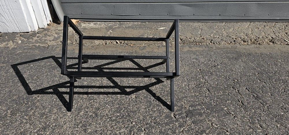 Matte Black Vinyl Record Storage - Single Tier Metal Record Holder 80-100 LP