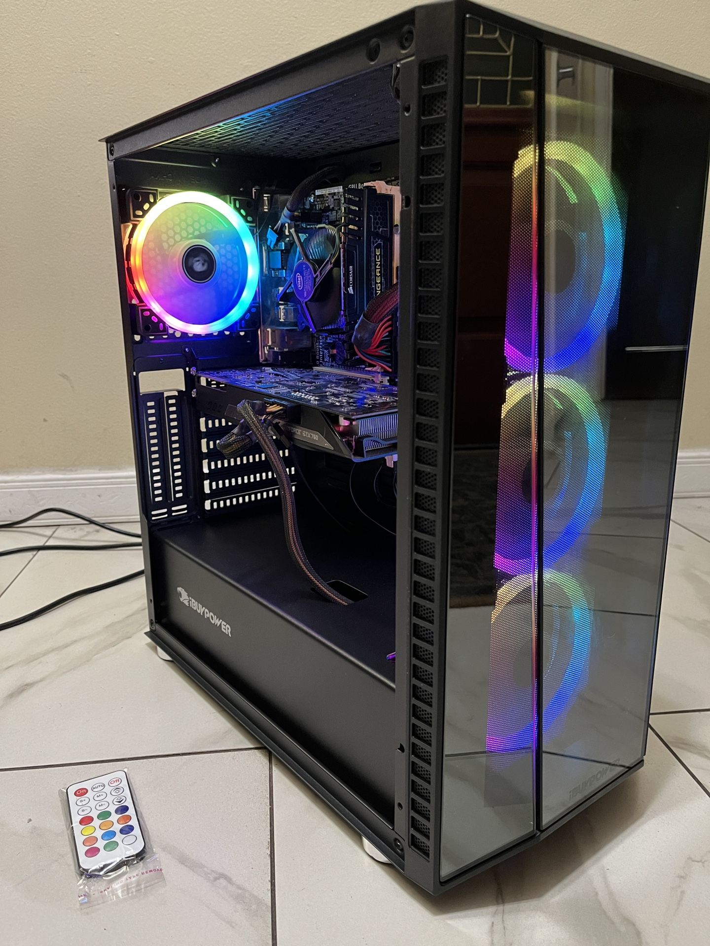 π₯οΈ Budget RGB Gaming PC β GTX 760, Intel Core i5, 12GB RAM, 128GB SSD+1TB HDD, with RGB Remote