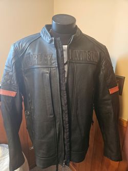 Harley-Davidson XL Black Leather Motorcycle Jacket
