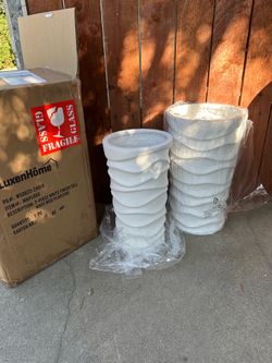 Two White Planter Pots