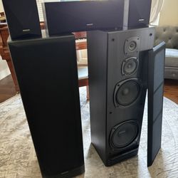 Kenwood Surround Sound Speaker System – JL-1105 Towers + CRS-155 Center & Rears – Great Condition 