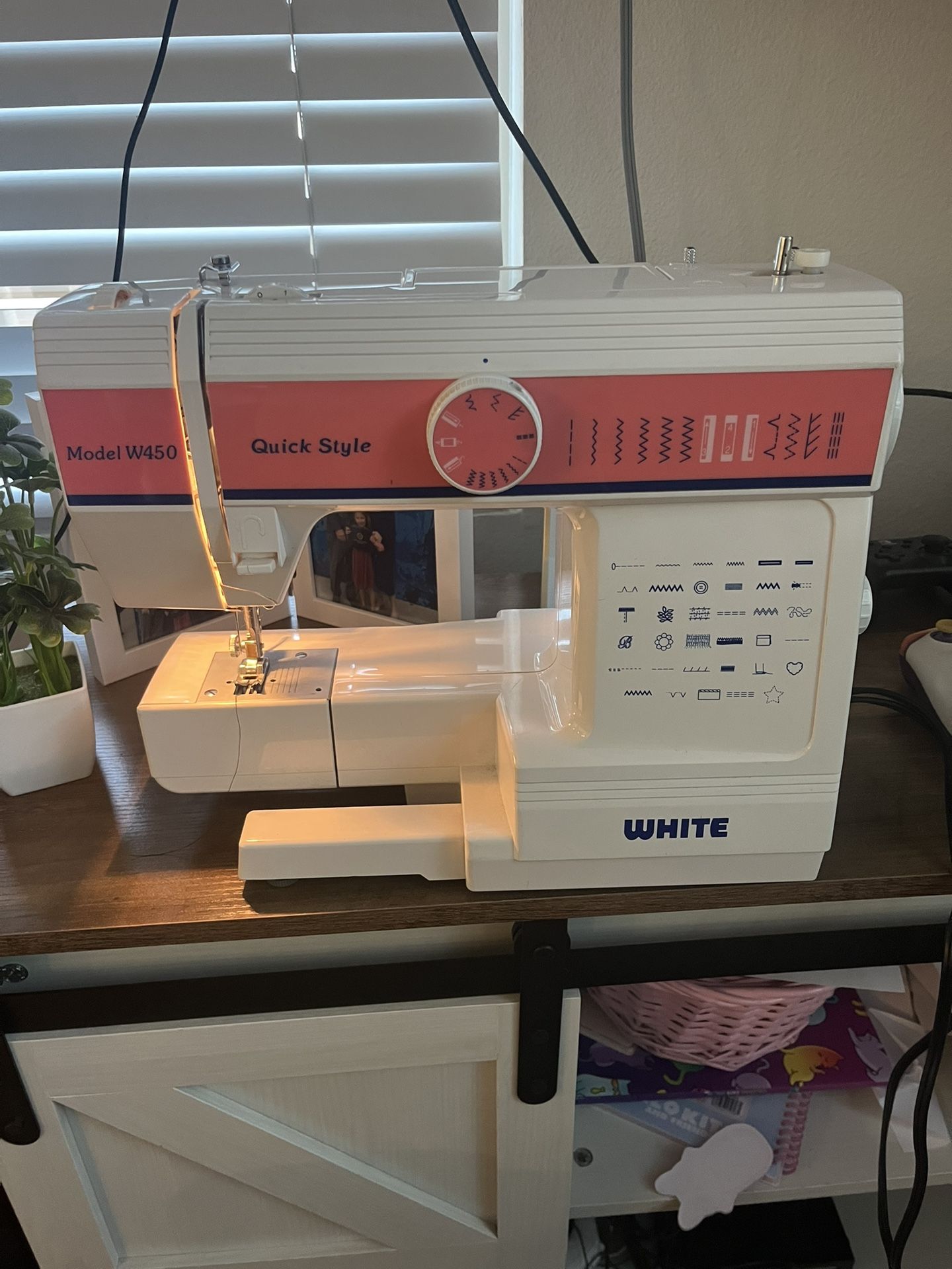 WHITE Model W450 Sewing Machine – $75