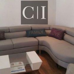 New Gray Sectional Sofa Couch 