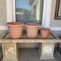 3 Maceteros De Plástico 