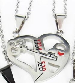Silver plated heart pendant