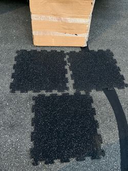 Rubber gym tiles
