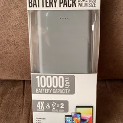 Battery Pack Dual USB 1000MAH Battery Capacity NEW