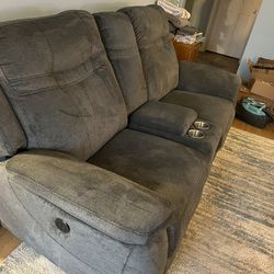 Loveseat Recliner With Cup holders And USB Ports