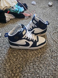 Blue And White Nike's