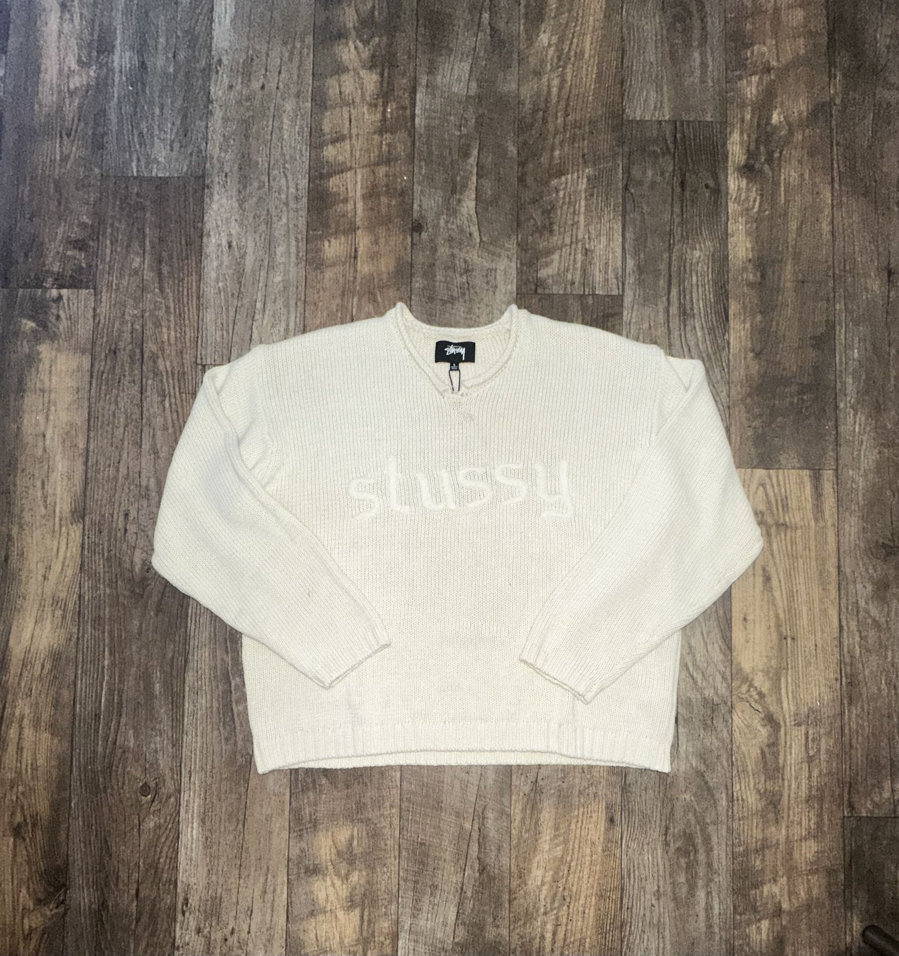 Stussy Embroidered V Neck Sweater