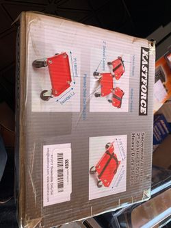 KASTFORCE KF2014 Snowmobile Dolly Heavy Duty 1500Lbs V-Slide with 2.5 "PVC swivel wheels and rubber pad that protects skis and 2 pairs of sturdy stra