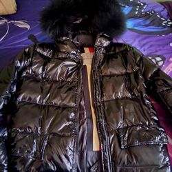 Moncler Womens  Puffer Coat W/ Fur Hood