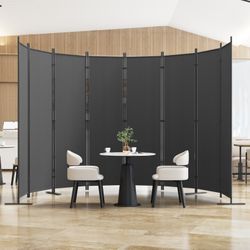 Helios&Hestia 8-Panel Folding Room Divider, 6 ft Tall