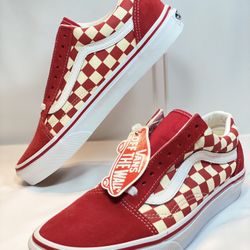 Old Skool Vans Checkered Red/White