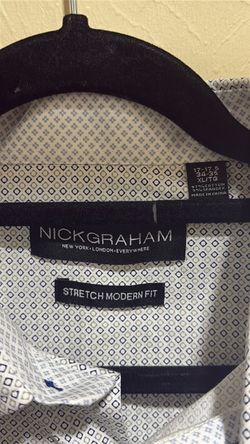 Nick Graham Stretch Modern Fit Dress Shirt XL