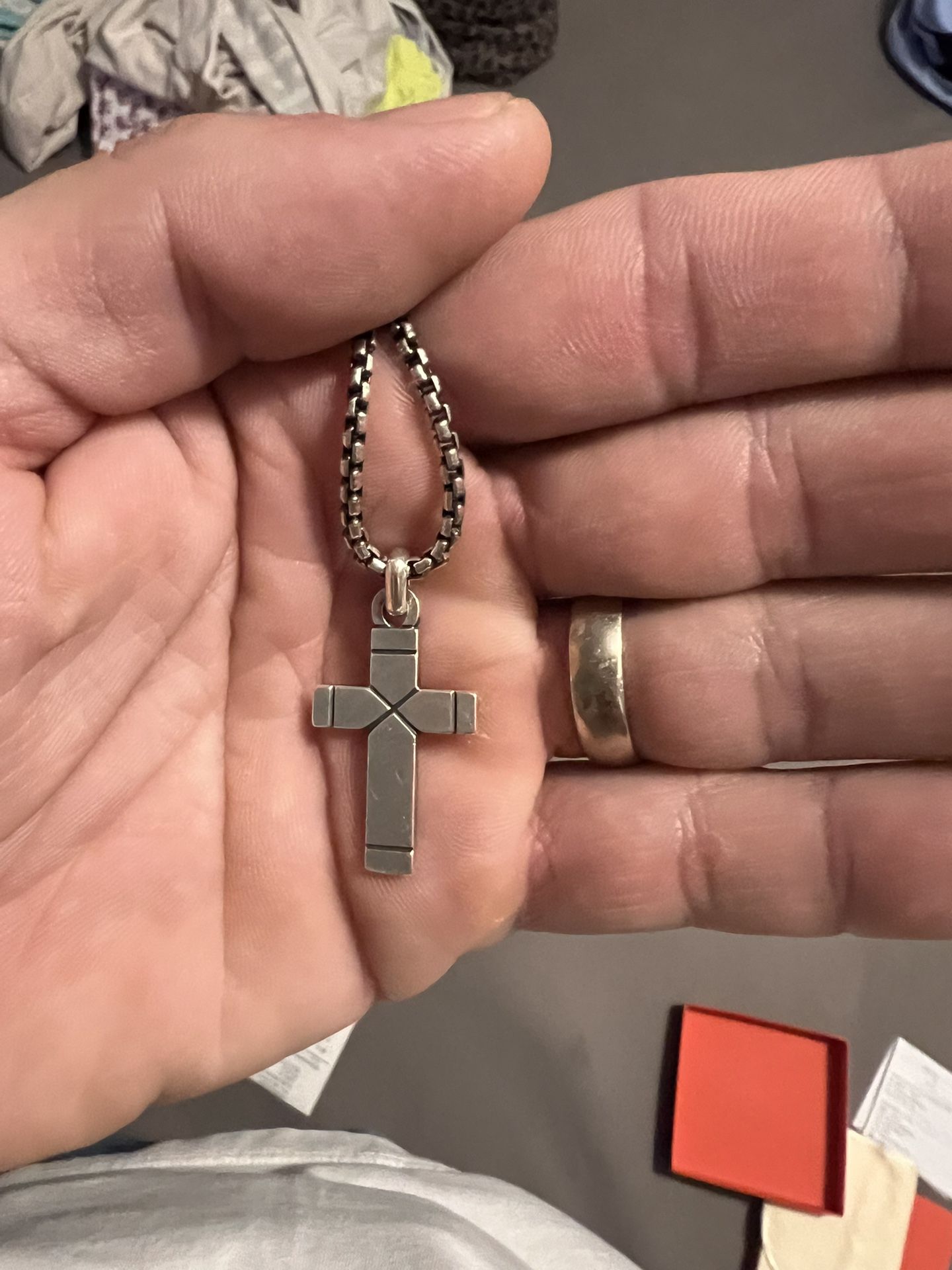 James Avery Latin Cross 20” Box Chain