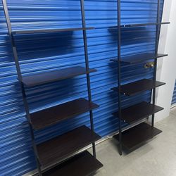 Metal And Wood Ladder Shelves