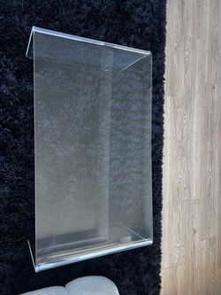 CB2 Peekaboo Clear Acrylic Coffee Table