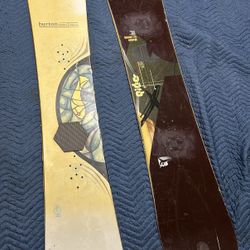 Snowboard Pair, Burton Board And Ride Now Board