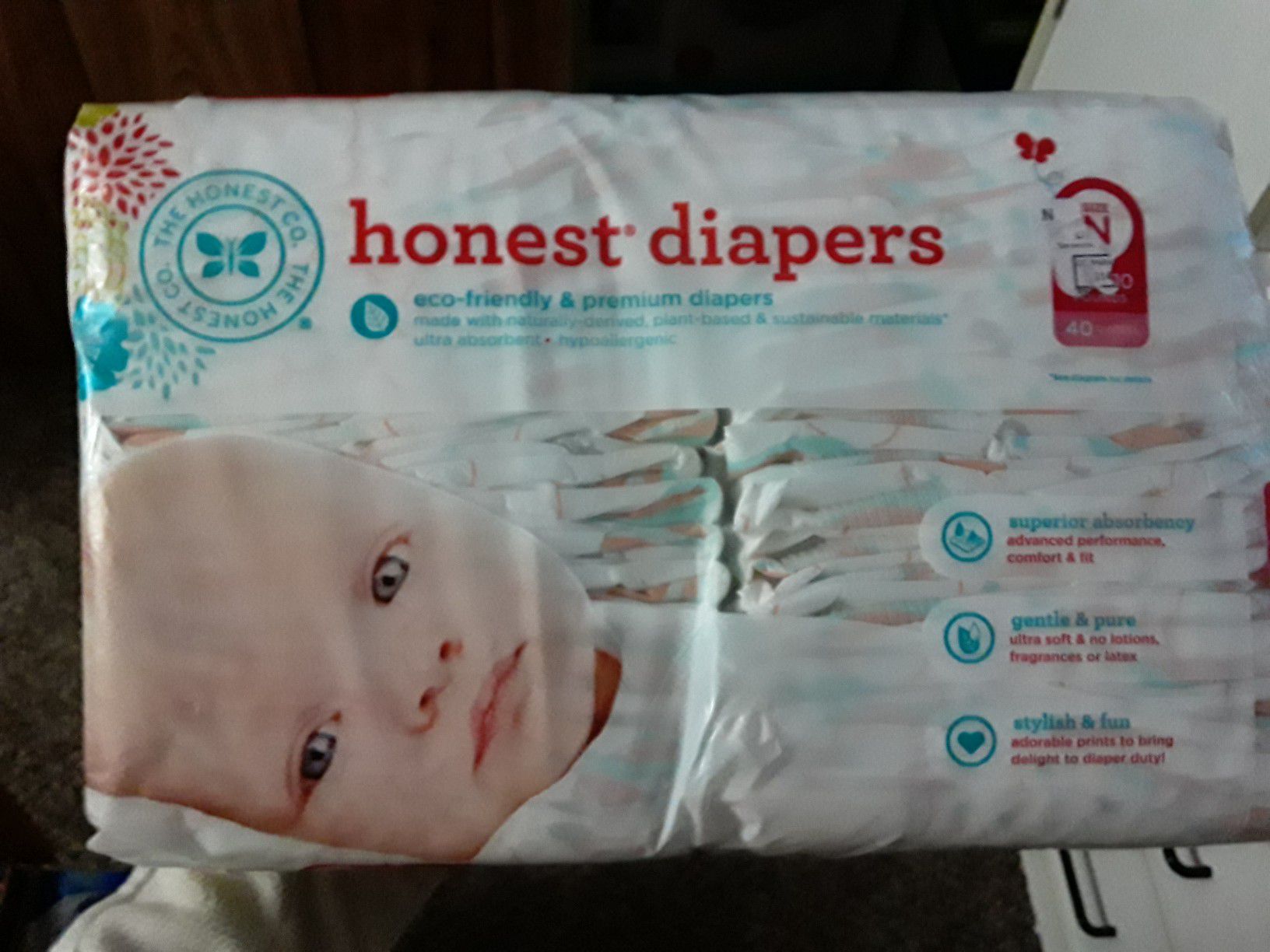 Honest diapers size N 1 pack