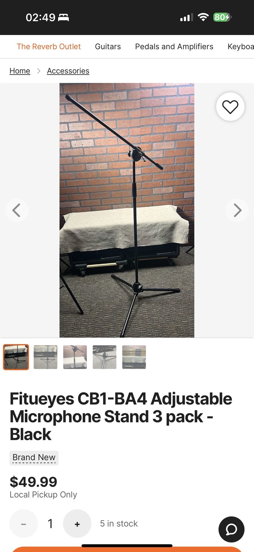 Fitueyes CB1-BA4 Adjustable Microphone Stand 3 pack - Black