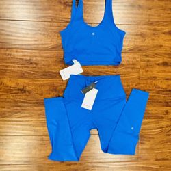 Lululemon 2-Piece Align Set Blue Size 10 | Tank + Leggings | New With Tags