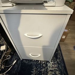 2 Filing Cabinets White 