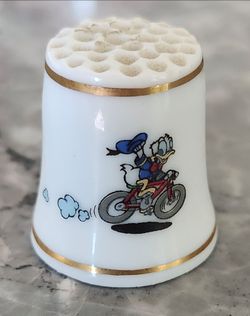 Vintage Disney Donald Duck & Nephews Collector's Society 1st Characters Thimble Huey Dewey Louie
