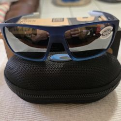 COSTA DEL MAR BLOKE 580G BLUE FRAME WITH SILVER LENS