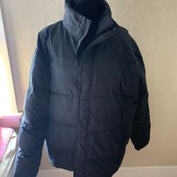 Boston Harbour men puffer jacket coat black Size XL goose/down lightweight warm