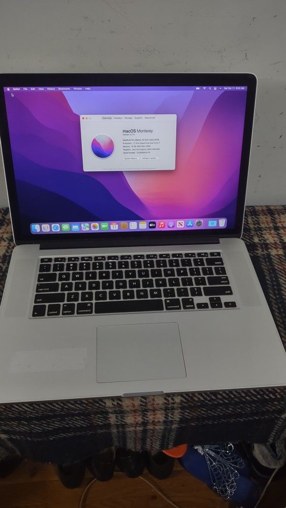 MACBOOK PRO CORE I7 16GB RAM 500GB SSD 15.4 INCH VERY GOOD WORKING