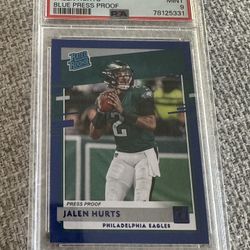 Jalen Hurts RC 2020 PANINI DONRUSS PSA9