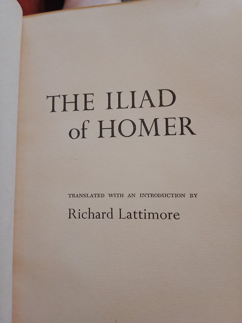 The Eyelid Of Homer Richard Lattimore