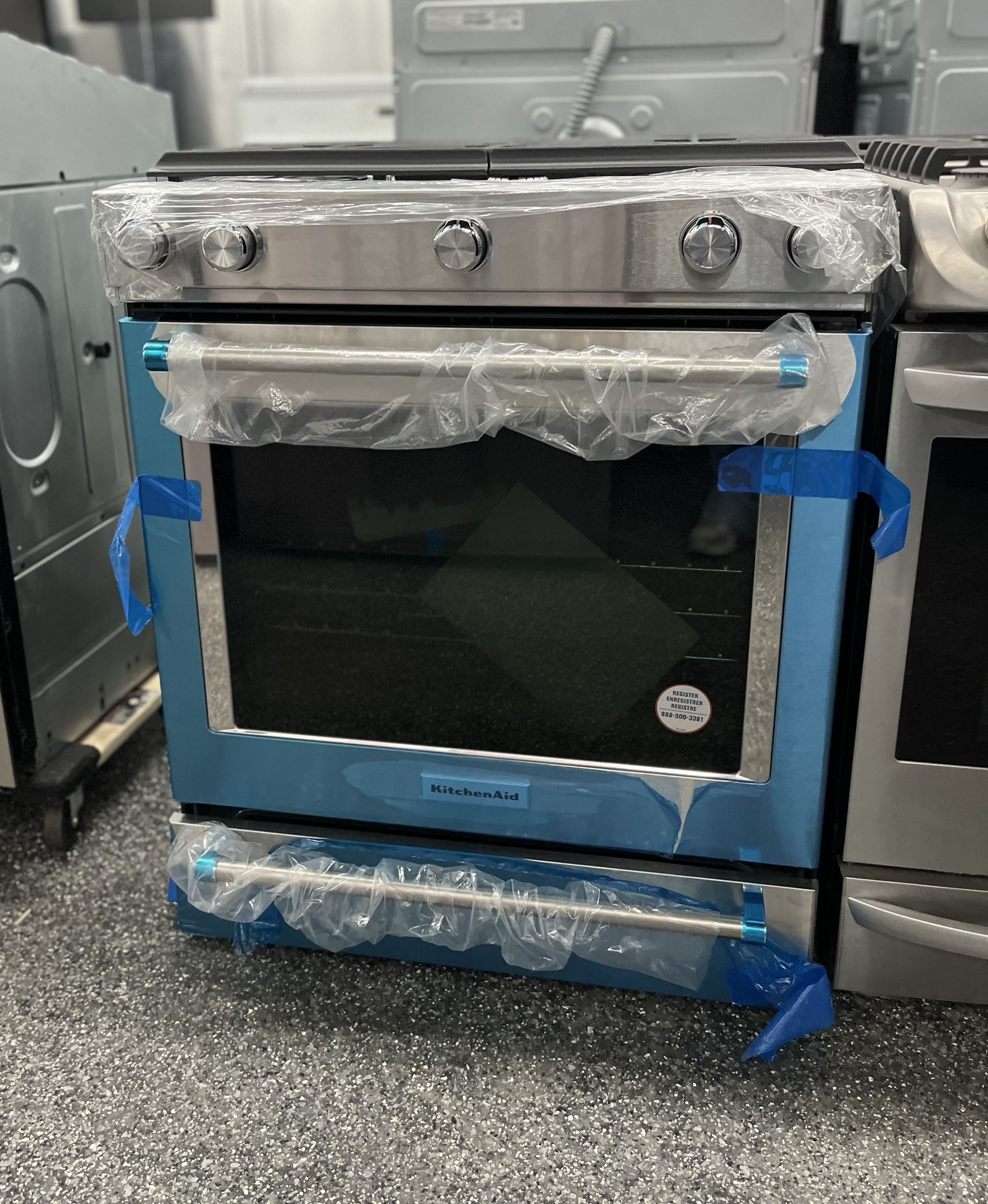 Stainless Steel KitchenAid 30” Gas Slide In Range