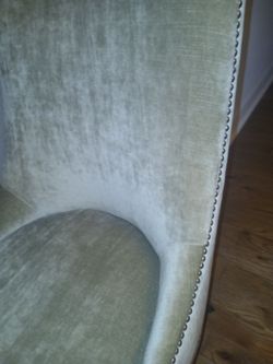 Set of 6 Custom Robert Allen Group Designer Velvet Dining Chairs
