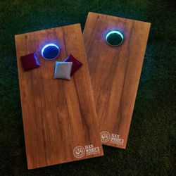 Hampton Bay Cornhole LED Color Changing Light Ring Set (2-Pack)