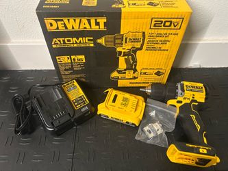 DEWALT Atomic 20V Lithium-lon Cordless Compact 1/2 in. Drill/Driver Kit with 2.0Ah Battery and Charger