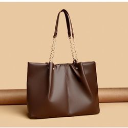 Brown faux leather purse