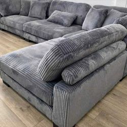 Grey Sectional Sofa New 4 Segments Extra Large New 