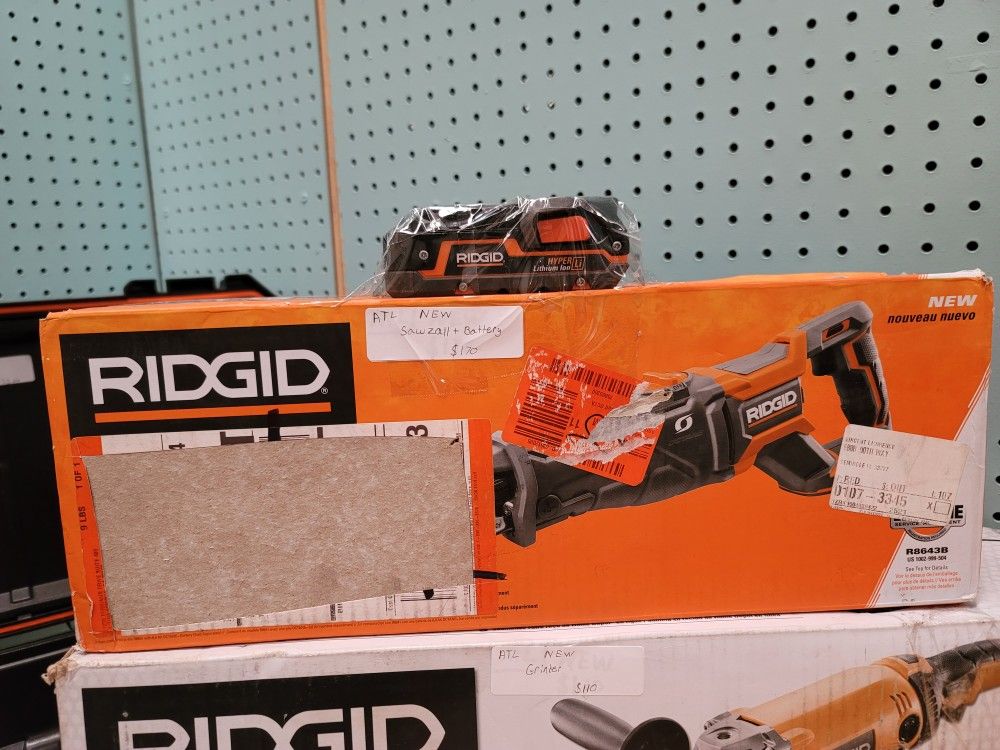 Ridgid Sawzall+Battery