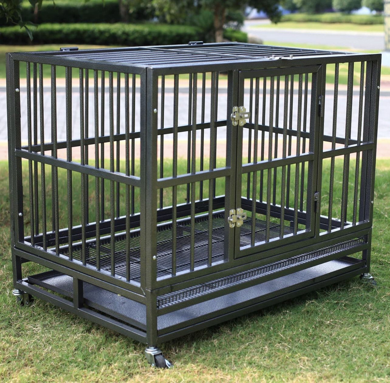 38 inch Large Heavy Duty Rolling Dog Cage